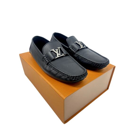 Louis Vuitton Calf Leather LV Logo Monte Carlo Moccasin Loafers Men\'s Size 11 main image 5